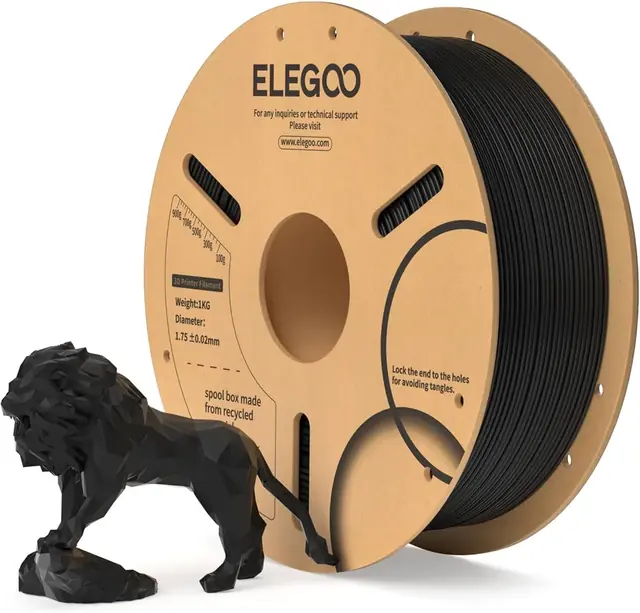 Bobina ELEGOO PLA negro de 1 kg