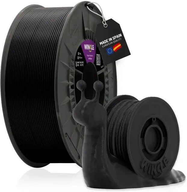 Bobina Winkle PLA HD Negro Azabache de 1 kg